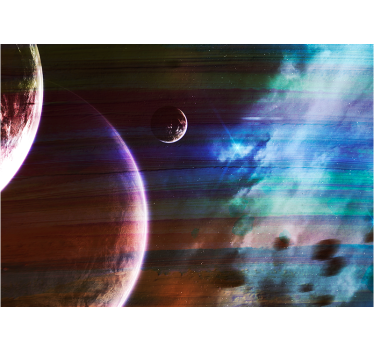 Spațiul fototapet scenă planetară cosmică - TenStickers