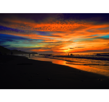 Fototapet peisaje apus de soare senin pe ocean - TenStickers