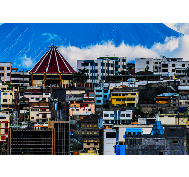 Ecuador colorat casă tapet mural - TenStickers