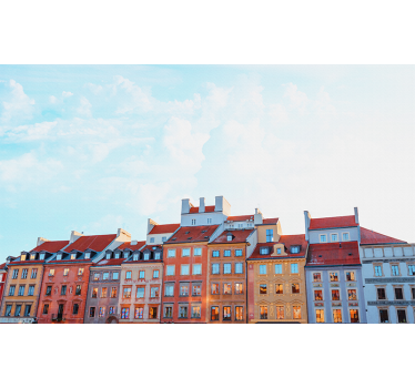 Fototapet de oraș peisaj urban colorat - TenStickers