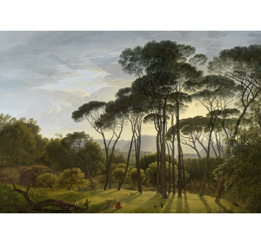 Tapet de peisaj italian de peisaj de pădure de pădure - TenStickers