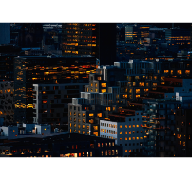 Fototapet de oraș seri de peisaje urbane iluminate - TenStickers