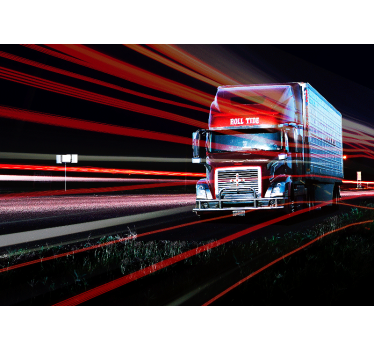 Camion cu multe lumini tapet mural - TenStickers