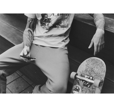 Fotomuraluri cu alte orașe și țări stil urban skateboarder - TenStickers