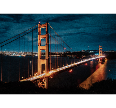 Tapet mural de seară golden gate - TenStickers