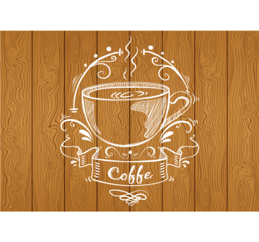 Tapet mural cu panouri din lemn de cafea - TenStickers