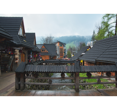 Fototapet de oraș sat alpin fermecător - TenStickers