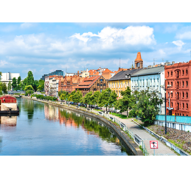 fototapetpentru orașul râului bydgoszcz - TenStickers