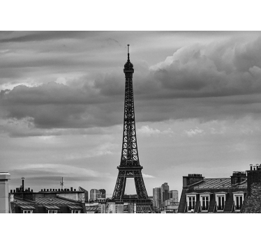 Tapet mural eiffel turneu eiffel alb-negru - TenStickers