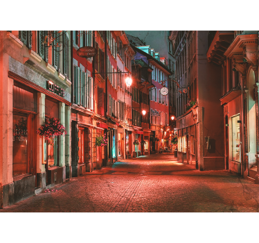 Fototapet de oraș stradă pavată fermecătoare - TenStickers