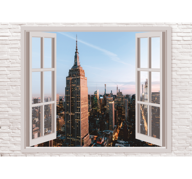 Deschide fereastra tapet mural din new york - TenStickers