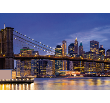 Fototapet new york peisaj cu podul brooklyn - TenStickers