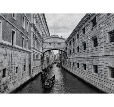 Fototapet de oraș vedere asupra canalelor venețiene - TenStickers