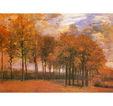 Fototapet peisaje peisaj de toamnă în pădure - TenStickers