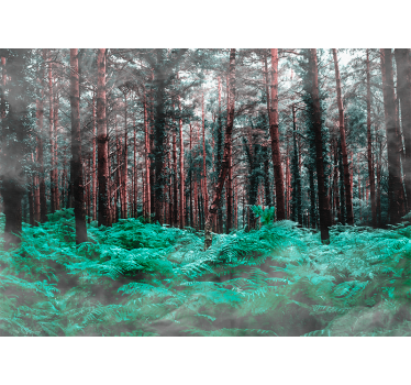 Fototapet natura pădure verde luxuriantă - TenStickers