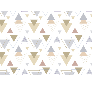 Mural geometric în stil nordic albastru și galben - TenStickers