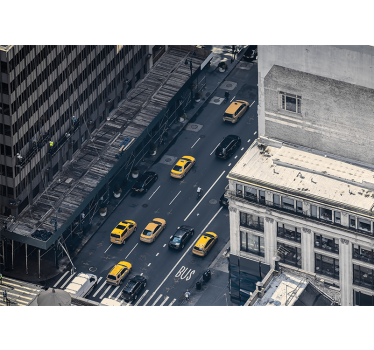 Fototapet New York taxiuri galbene ocupate - TenStickers