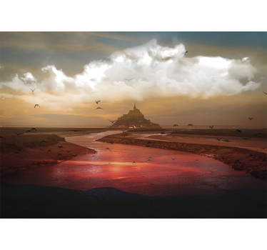 Fototapet peisaje inspirat de mont saint michel - TenStickers