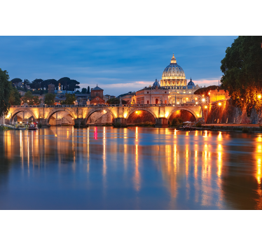 Fototapet madrid basilica sf. petru la amurg - TenStickers