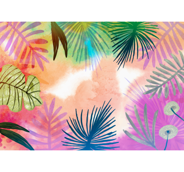 Fototapet natura modele cu frunze tropicale - TenStickers