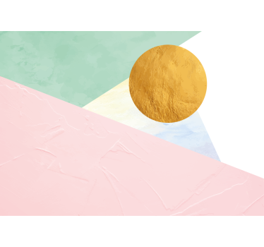 Pictura murală abstractă triunghiuri geometrice pastel - TenStickers