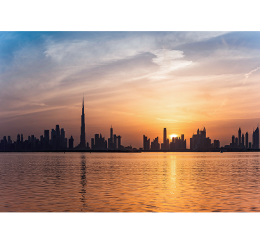 Fototapet de oraș apus de soare dubai - TenStickers