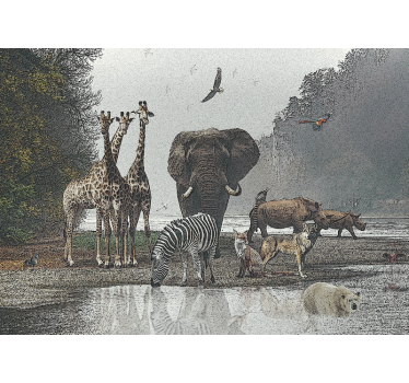 Junglă animale sălbatice pădure tapet mural - TenStickers