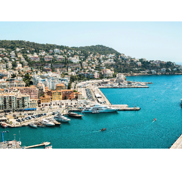 Riviera franceză port sub mare murală - TenStickers