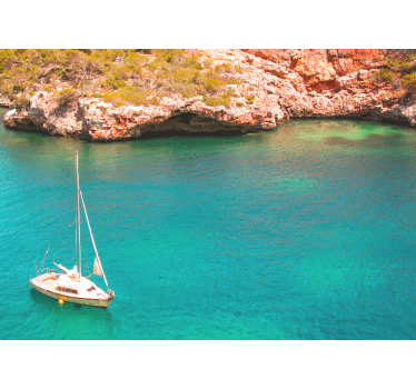 Fototapet mare barca cu vele ocean - TenStickers