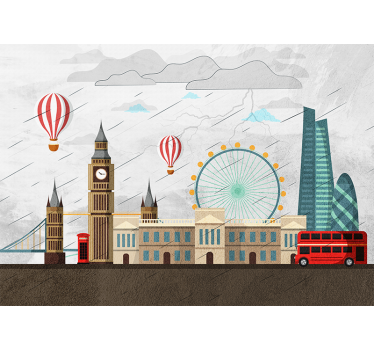 Fototapet londra aventură în silueta londoneză - TenStickers