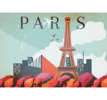 Fototapet paris peisaj cu turnul eiffel - TenStickers