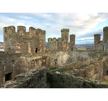 Fototapet de oraș ruinele castelului medieval - TenStickers