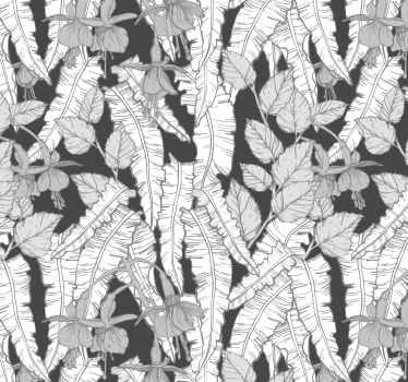 Birouri fototapet design gri pădure tropicală - TenStickers