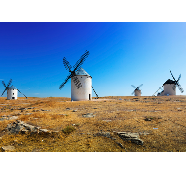 Fototapet peisaje peisaj de moara de vant - TenStickers