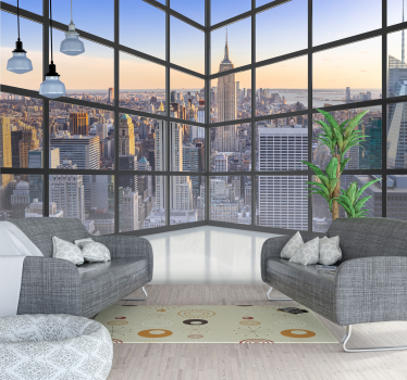 3d fereastră new york 3d mural mural - TenStickers