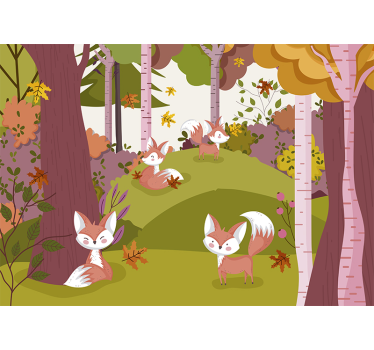 Mure de pădure animale de pădure - TenStickers