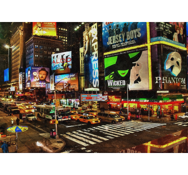 Lumini orașe ny new york horizont mural - TenStickers