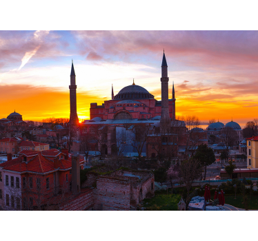 Tapet mural din istoric apus de soare - TenStickers