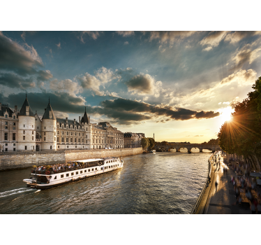Fototapet Paris scena fluviului paris - TenStickers