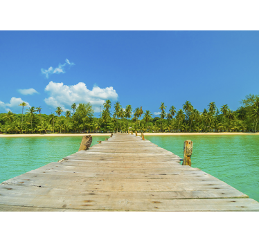 Murală de peisaj cu vedere tropicală - TenStickers