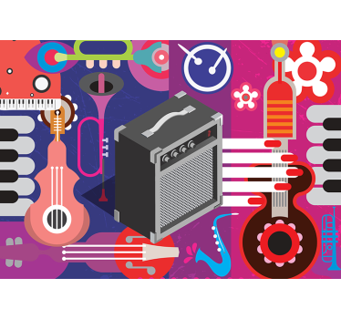 Picturi murale retro pop pentru dormitoare - TenStickers