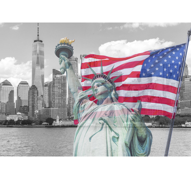 Drapel american new york horizont mural - TenStickers