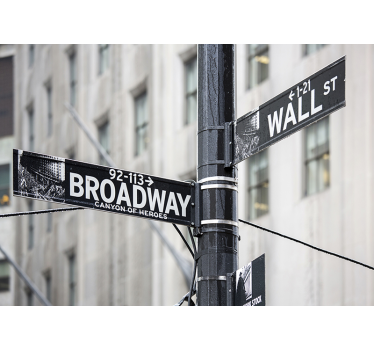 Broadway sign new york mural - TenStickers