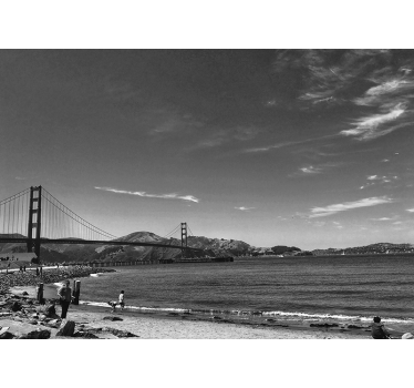 Fototapet de oraș peisaj cu podul golden gate - TenStickers