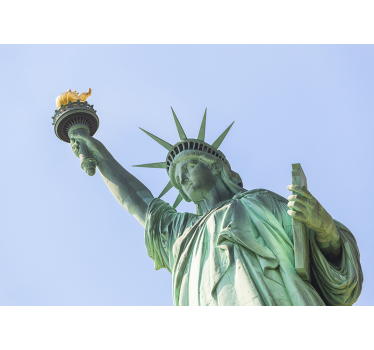 Statuie a libertății într-o zi însorită new york mural - TenStickers