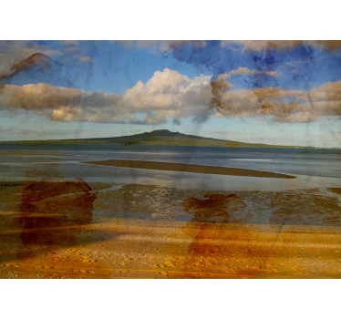 Rangitoto - pictură murală de oraș din noua zeelandă - TenStickers