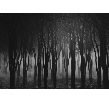 Mural de perete cu fotografie de pădure ceață - TenStickers