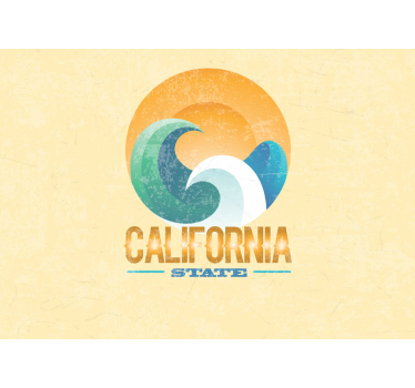 Fototapet de oraș valuri de coastă din california - TenStickers