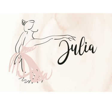 Fototapet modern figură de dansatoare elegantă - TenStickers