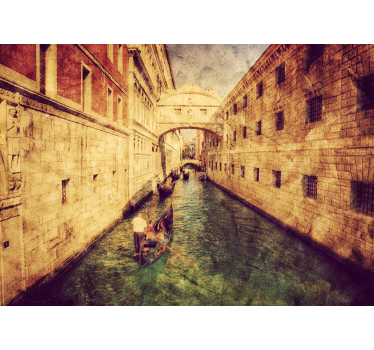 Fototapet de oraș scenă de canal venețian - TenStickers